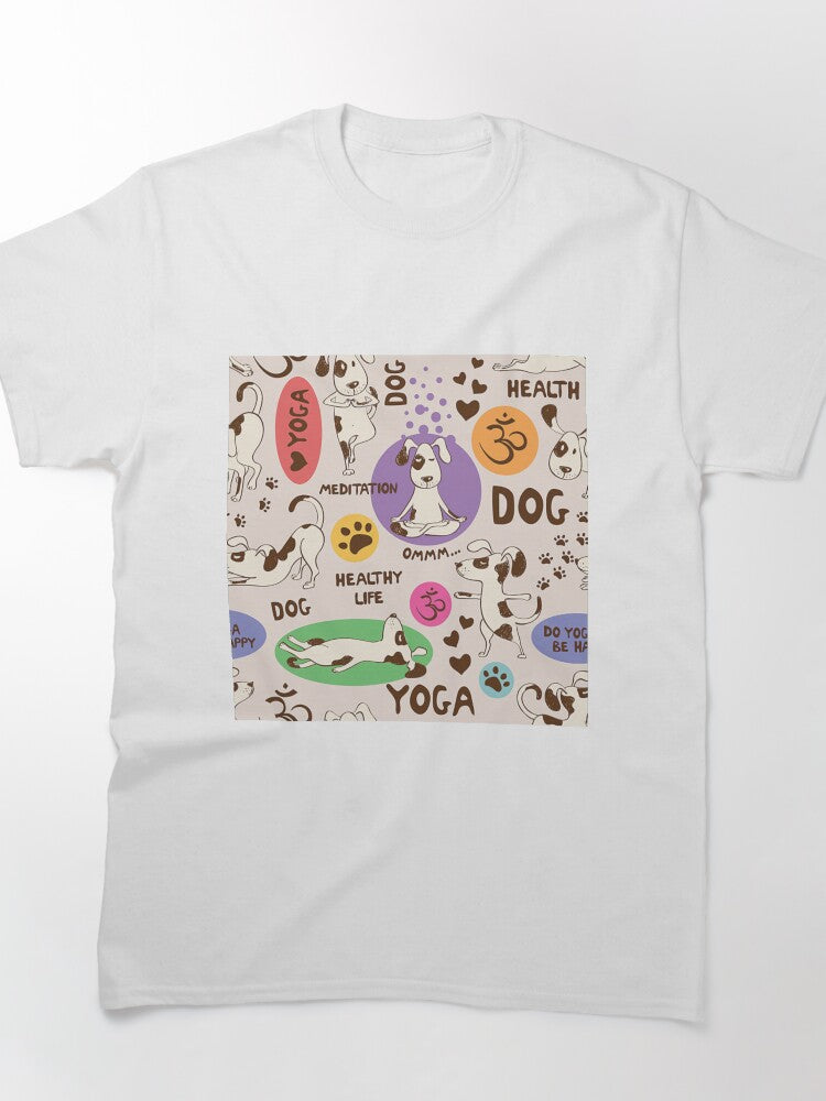 All I Need Is Love Yoga And A Dog - Creative Classic T-Shirt