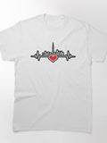 Women's Stuttgart Skyline Heartbeat Germany Heart I Love Stuttgart V-Neck T-Shirt Classic T-Shirt
