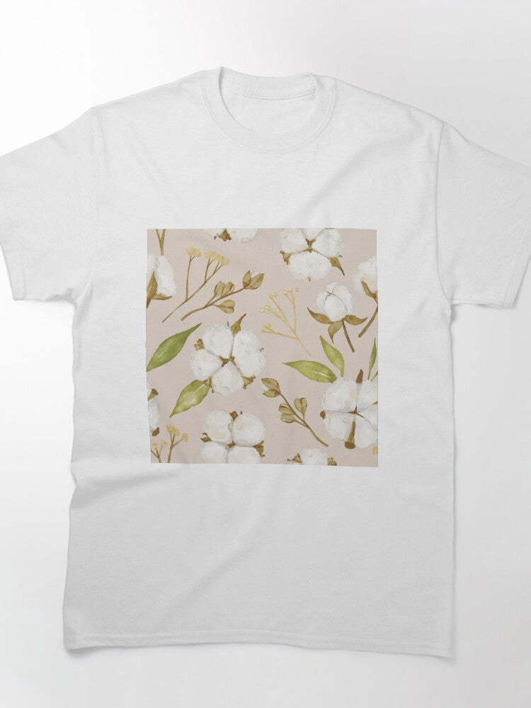 Soft Cotton Flowers Design Classic T-Shirt