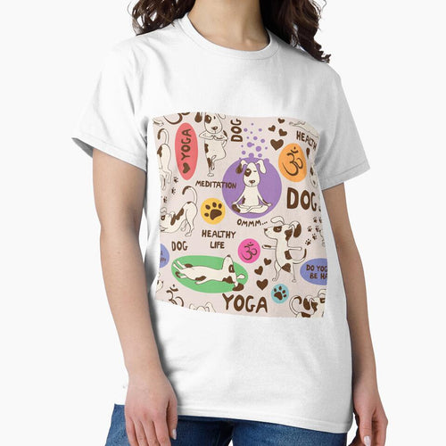 All I Need Is Love Yoga And A Dog - Creative Classic T-Shirt
